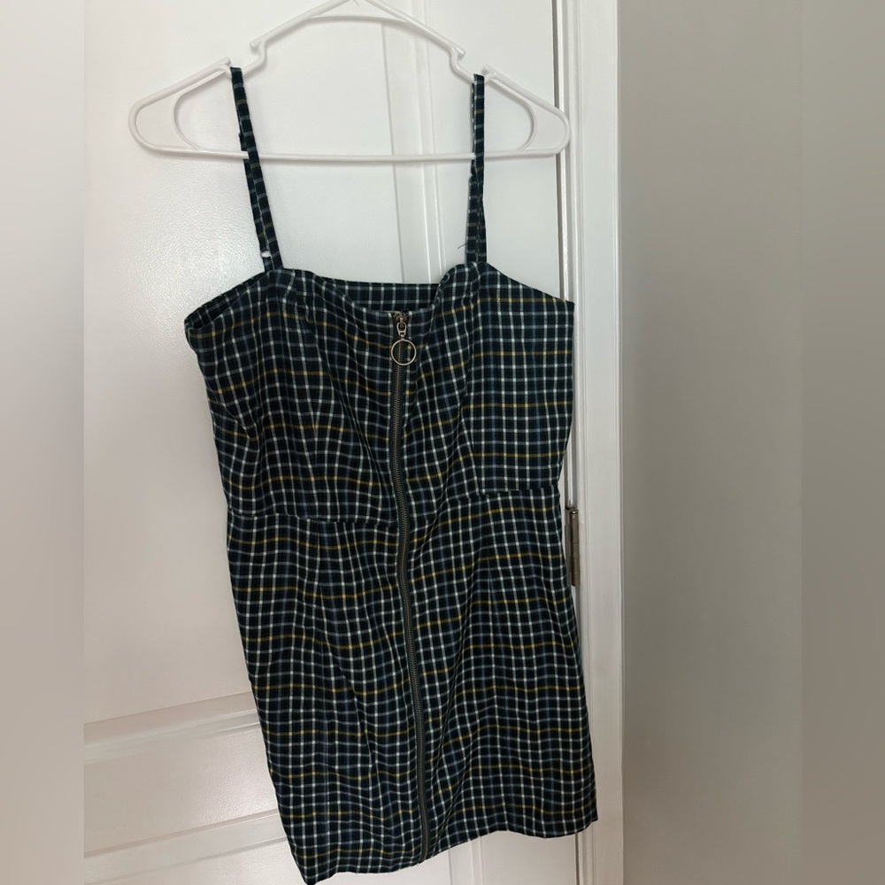 Aeropostale Navy Plaid Mini Dress